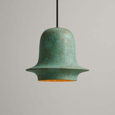 products-Artdeco5 Bell-Shaped Verdigris Pendant Art Deco Inspired Light