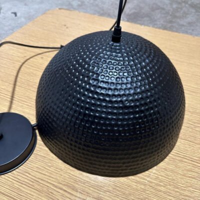 Modern Brass Pendant Light – Hammered Dome Ceiling Lamp | Black Dome Ceiling Light