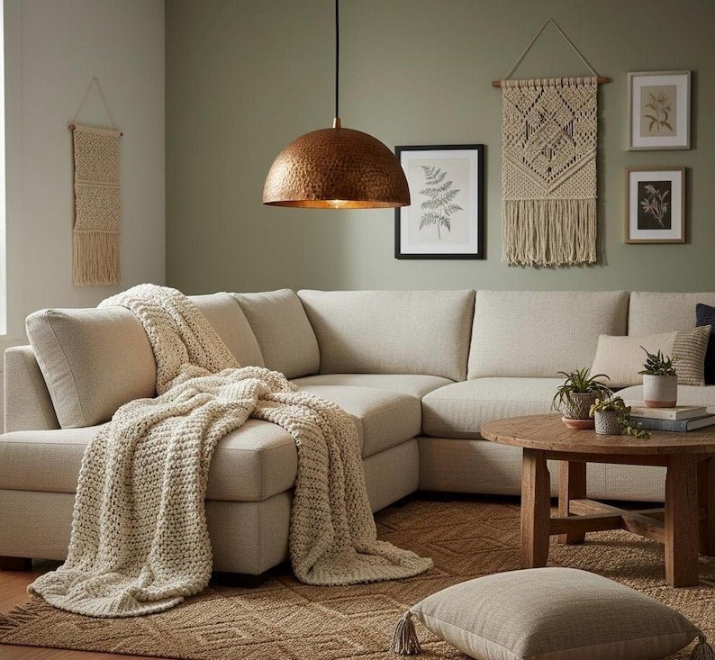 Handmade Hammered Brass Dome Pendant Light β Modern Brass Ceiling Lamp, Boho Kitchen Island Lighting customized Handmade Hammered Brass Dome Pendant Light β Modern Brass Ceiling Lamp, Boho Kitchen Island Lighting customized