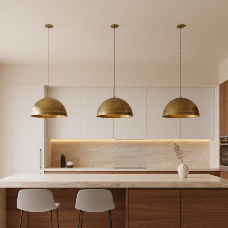 products-BohoRusticCeilingLight_DutyFree2 Brass Dome Pendant Light Boho Rustic Ceiling Lamp