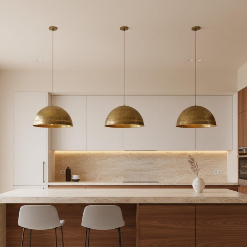 Handmade Moroccan Brass Dome Pendant Light: Boho Rustic Ceiling Light β Duty Free Handmade Moroccan Brass Dome Pendant Light: Boho Rustic Ceiling Light β Duty Free