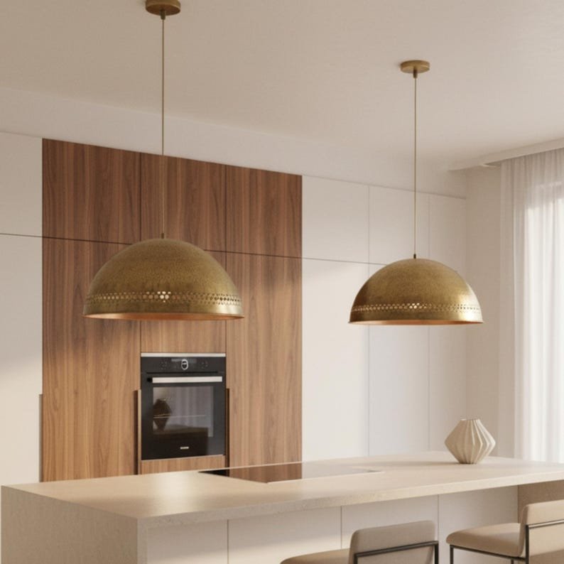 Handmade Moroccan Brass Dome Pendant Light: Boho Rustic Ceiling Light β Duty Free Handmade Moroccan Brass Dome Pendant Light: Boho Rustic Ceiling Light β Duty Free