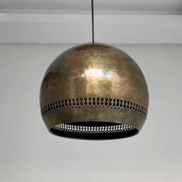 products-BurnishedBrassMoroccan6 Burnished Brass Globe Pendant Modern Moroccan Ceiling Lamp