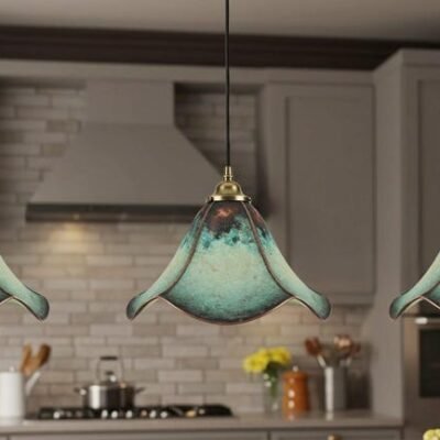 Unique Oxidized Farmhouse Light Fixture, Handmade Blue Patina Light, Ceiling Dome Pendant Lamp, Copper Hanging Light, Copper Kitchen Island Unique Oxidized Farmhouse Light Fixture, Handmade Blue Patina Light, Ceiling Dome Pendant Lamp, Copper Hanging Light, Copper Kitchen Island