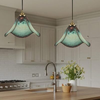 Unique Oxidized Farmhouse Light Fixture, Handmade Blue Patina Light, Ceiling Dome Pendant Lamp, Copper Hanging Light, Copper Kitchen Island Unique Oxidized Farmhouse Light Fixture, Handmade Blue Patina Light, Ceiling Dome Pendant Lamp, Copper Hanging Light, Copper Kitchen Island