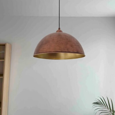 Handmade Pendant Light | Vintage Rustic Lighting Fixture | E27 Metal Copper Hanging 16 inches Ceiling Light | Pendant Lamp Kitchen Island Lamp