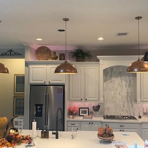 Handmade Pendant Light | Vintage Rustic Lighting Fixture | E27 Metal Copper Hanging 16 inches Ceiling Light | Pendant Lamp Kitchen Island Lamp