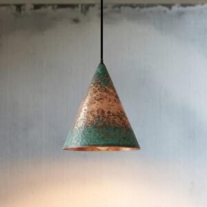 products-FarmhouseKitchenLighting_Green4-300x300 Green Patina Cone Pendant Farmhouse Kitchen Lighting