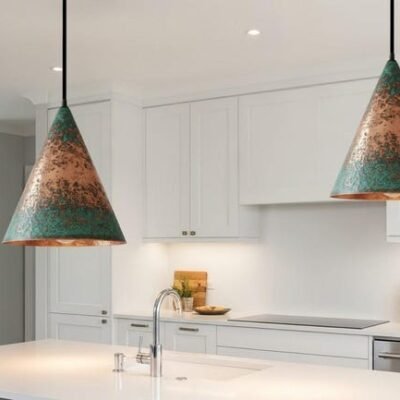 Handmade Moroccan Copper Pendant Light, Farmhouse Kitchen Lighting, Green Patina Copper Lamp Handmade Moroccan Copper Pendant Light, Farmhouse Kitchen Lighting, Green Patina Copper Lamp