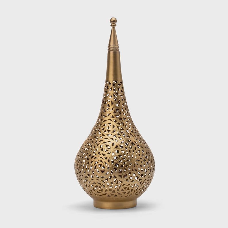 Teardrop Filigree Table Lamp Moroccan Ambient Light