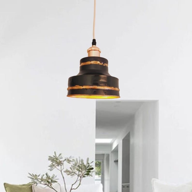 Sets Of Industrial light Modern Copper Lamps Patina light fixtures,Black Matte, Green Patina & Fired Copper Finishes,Aged copper lights