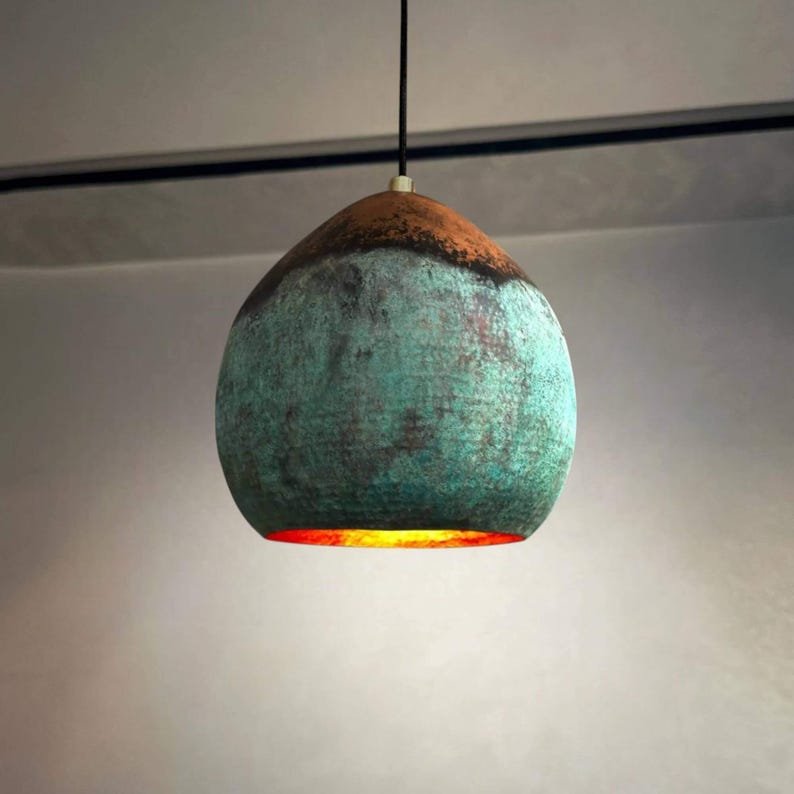 Set of 3 Oxidized Copper Pendant Lights β Hammered Dome Lamps for Kitchen Island Lighting Set of 3 Oxidized Copper Pendant Lights β Hammered Dome Lamps for Kitchen Island Lighting
