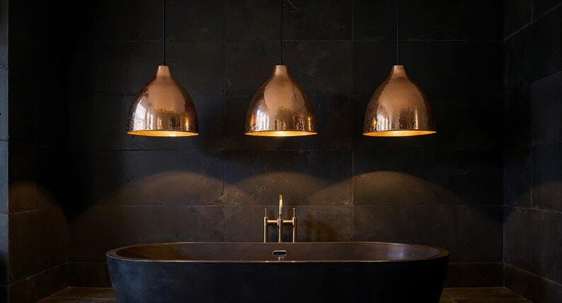 Handmade Moroccan Copper Dome Pendant Light: Hammered Rustic Lighting Handmade Moroccan Copper Dome Pendant Light: Hammered Rustic Lighting