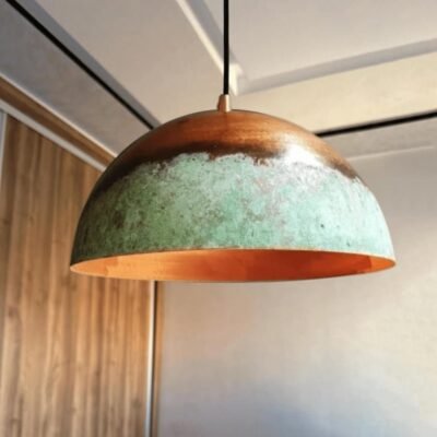 products-LampforDecoration6 Verdigris Copper Dome Pendant Decorative Statement Lamp