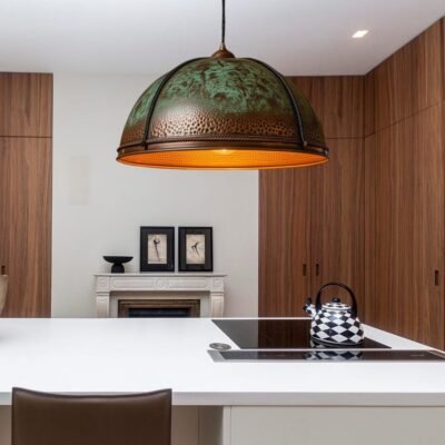 Hammered Copper Dome Pendant Light: Rustic Lodge Chandelier with Verdigris Patina Hammered Copper Dome Pendant Light: Rustic Lodge Chandelier with Verdigris Patina