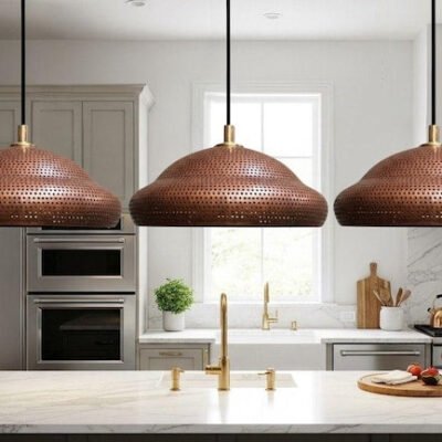 Handmade Copper Pendant Light: Moroccan Boho Island Lighting