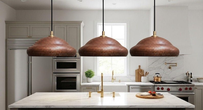 Handmade Copper Pendant Light: Moroccan Boho Island Lighting