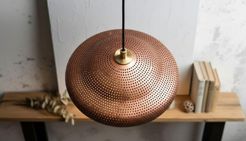 Handmade Copper Pendant Light: Moroccan Boho Island Lighting