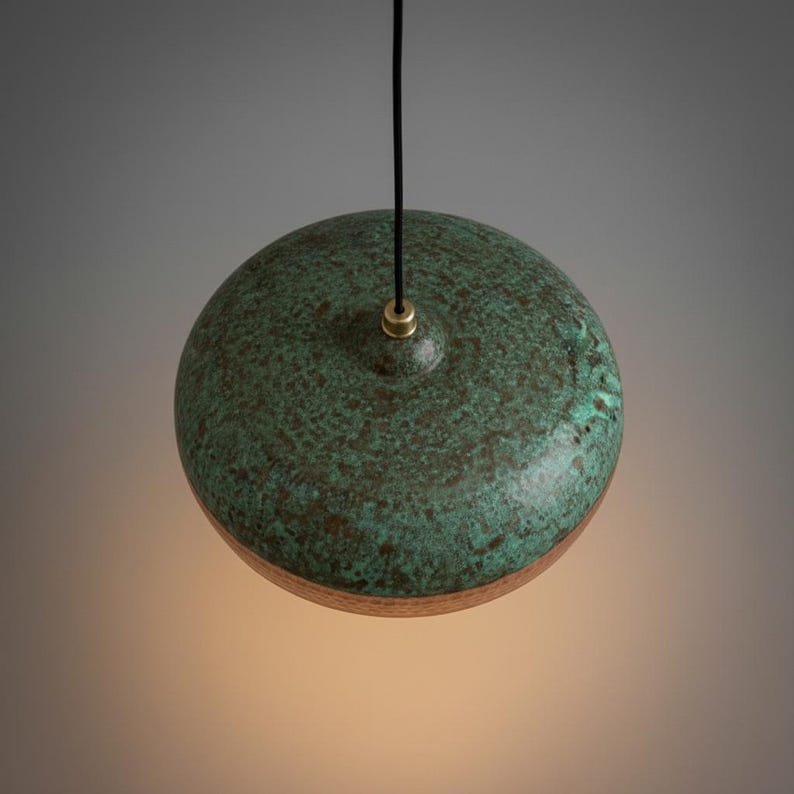 Industrial Modern Copper lamp Patina - Moroccan Farmhouse Lighting
