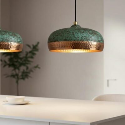 Industrial Modern Copper lamp Patina - Moroccan Farmhouse Lighting