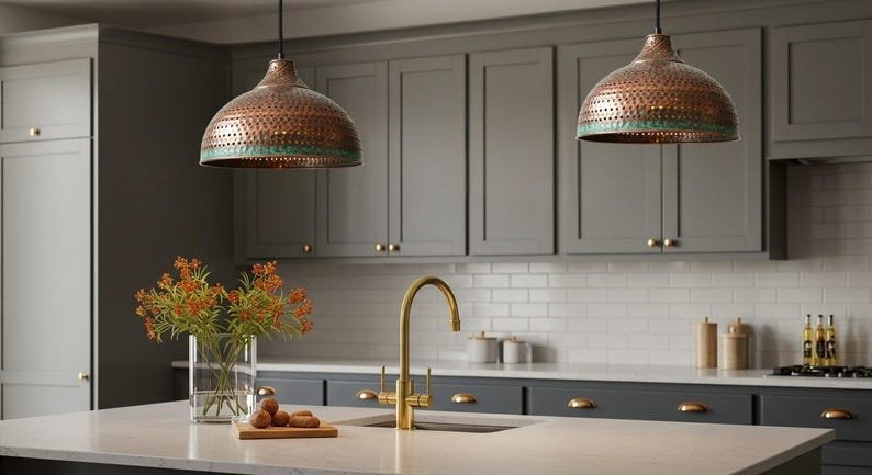 Handmade Hammered Copper Pendant Light, Moroccan Lighting, Rustic Chandelier Handmade Hammered Copper Pendant Light, Moroccan Lighting, Rustic Chandelier