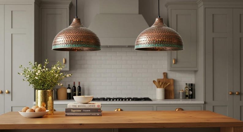 Handmade Hammered Copper Pendant Light, Moroccan Lighting, Rustic Chandelier Handmade Hammered Copper Pendant Light, Moroccan Lighting, Rustic Chandelier