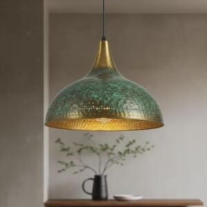 Green Patina Copper Pendant Light Modern Kitchen Island Lamp