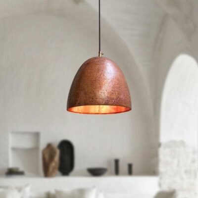 products-OxidizedFinish2 (1) Oxidized Copper Bell Pendant Minimalist Moroccan Ceiling Light