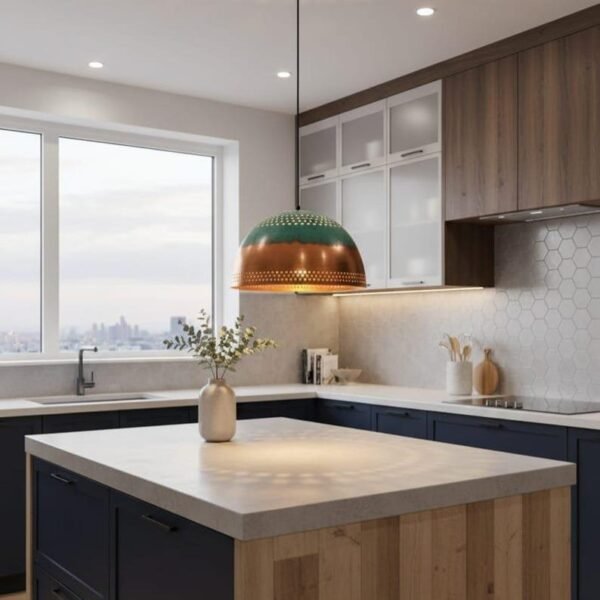 Patina Copper Dome Pendant Modern Kitchen Island Lighting