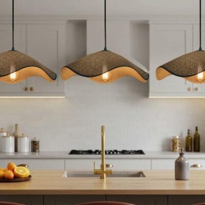 Handmade Moroccan Copper Pendant Light: Perforated Dome Ceiling Lamp