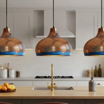 Handcrafted Copper Dome Lamp: Rustic Farmhouse Industrial Pendant Handcrafted Copper Dome Lamp: Rustic Farmhouse Industrial Pendant