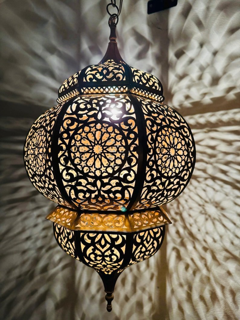 Brass pendant lights, Moroccan handmade design, pendant lamps