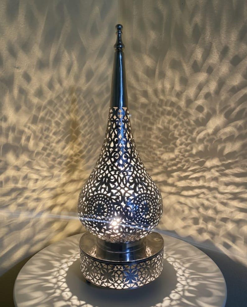 Brass lamp, Moroccan lamp brass, Moroccan lamp shade, Soft light, Lantern shade, handmade table lamp