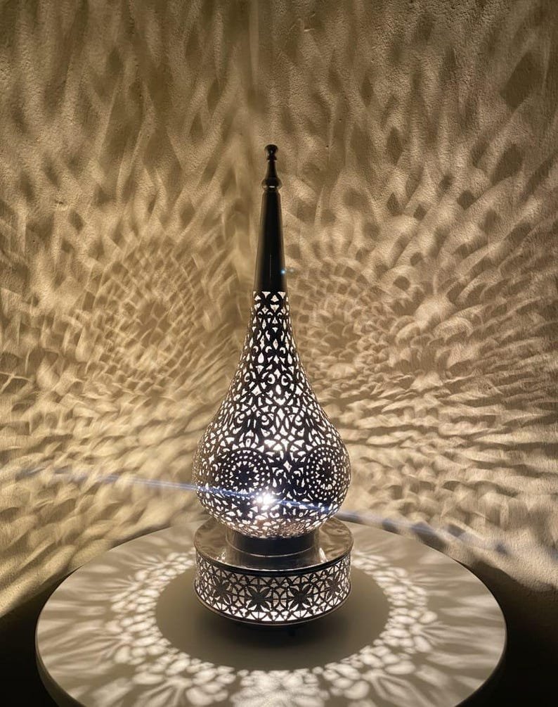 Brass lamp, Moroccan lamp brass, Moroccan lamp shade, Soft light, Lantern shade, handmade table lamp