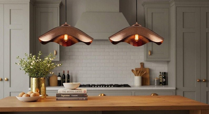 Handmade Moroccan Copper Pendant Light: Farmhouse Kitchen Island Lighting Handmade Moroccan Copper Pendant Light: Farmhouse Kitchen Island Lighting