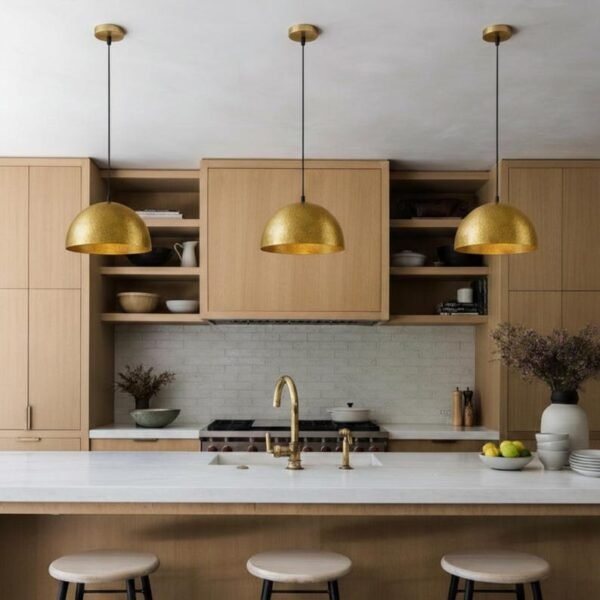 products-modernmidcenturystyle99 Hammered Brass Dome Pendant Light Modern Mid Century Ceiling Lamp