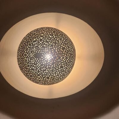 Moroccan Brass Pendant Light – Handcrafted Ceiling Light with Filigree Cutouts | Atlas Lights for Ambient Moroccan Decor – Sizes 16 to 50cm