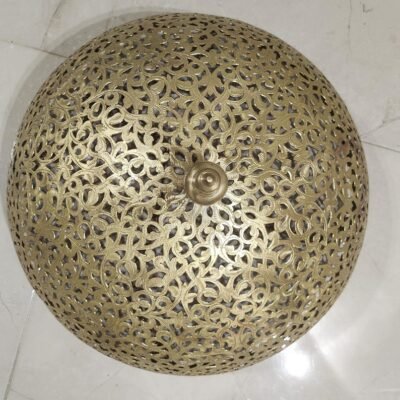 Moroccan Brass Pendant Light – Handcrafted Ceiling Light with Filigree Cutouts | Atlas Lights for Ambient Moroccan Decor – Sizes 16 to 50cm