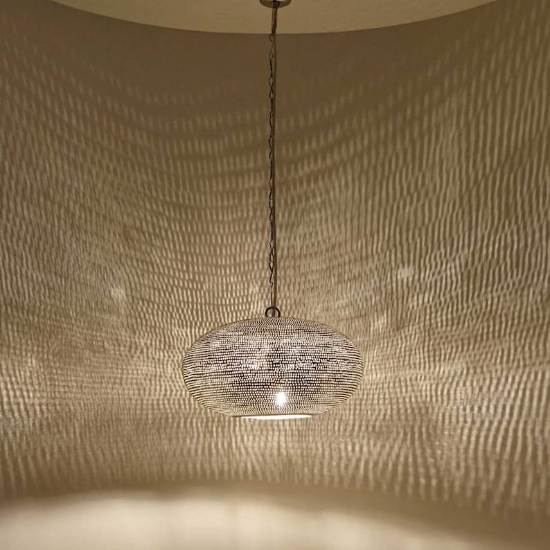 products-Antique2 Moroccan Brass Dome Pendant Light