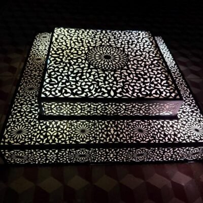 Handmade Moroccan Brass Wall Sconce – Art Deco Square Light