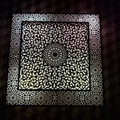 Handmade Moroccan Brass Wall Sconce – Art Deco Square Light