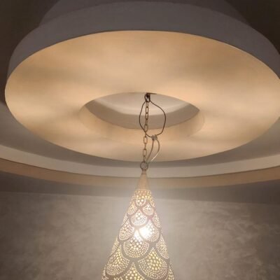 Moroccan Brass Ceiling Light – Handmade Boho Pendant Lamp