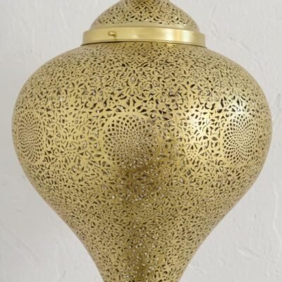 Handmade Moroccan Brass Pendant Light: Boho Ceiling Lamp