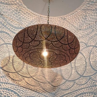 Handmade Moroccan Brass Pendant Light: Boho Shadow Lantern Handmade Moroccan Brass Pendant Light: Boho Shadow Lantern
