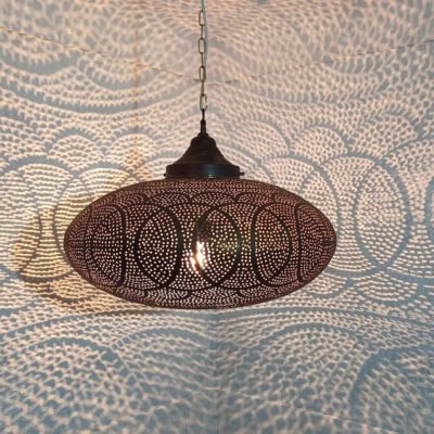 Handmade Moroccan Brass Pendant Light: Boho Shadow Lantern Handmade Moroccan Brass Pendant Light: Boho Shadow Lantern