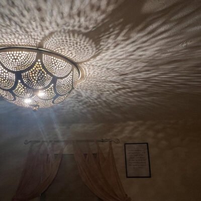 Flush Ceiling Light - Handmade Light Fixtures, Simple Moroccan Ceiling lamps, Ceiling Light Fixture