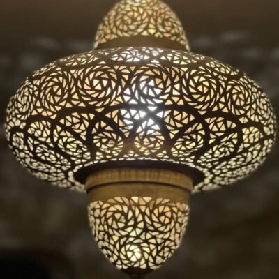 Moroccan Brass Pendant Light, Handmade Home Decor Lighting