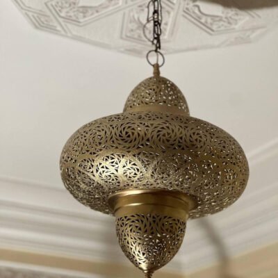 Moroccan Brass Pendant Light, Handmade Home Decor Lighting