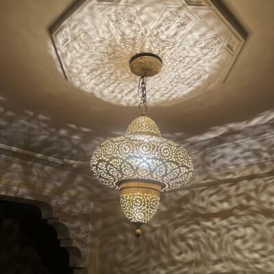 Moroccan Brass Pendant Light, Handmade Home Decor Lighting