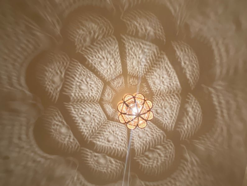 Handmade Moroccan Brass Pendant Light - Decorative Ceiling Lamp
